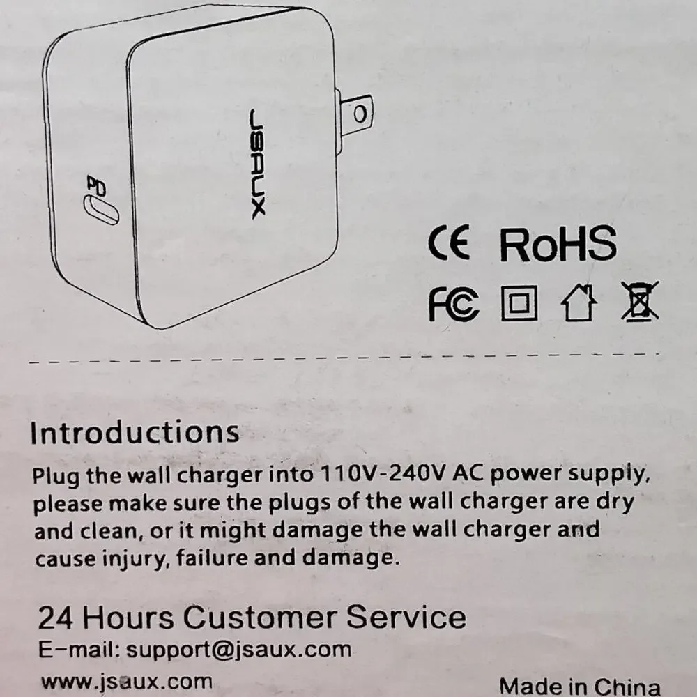 Jsaux USBC PD Wall Charger block adapter NIB